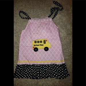 Pillow case school bus dress
